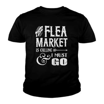The Flea Market Is Calling And I Must Go Raglan Baseball Tee Youth T-shirt | Mazezy