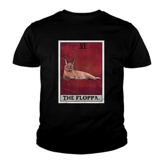 The Floppa Caracal Cat Tarot Card Funny Meme Youth T-shirt | Mazezy