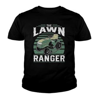 The Lawn Ranger Funny Riding Mower Retro Mowing Gift For Dad Youth T-shirt | Mazezy