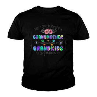 The Love Between A Grandmother And Grandkids Is Forever Floral Version Youth T-shirt | Mazezy