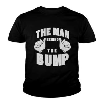 The Man Behind The Bump Dad Youth T-shirt - Thegiftio UK