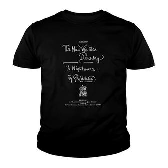 The Man Who Was Thursday GK Chesterton Title Page Youth T-shirt | Mazezy