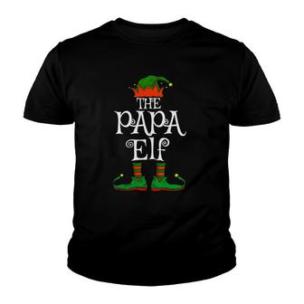 The Papa Elf Family Matching Funny Christmas Gift Dad Men Youth T-shirt | Mazezy