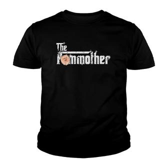 The Pommother Pom Mom Fun Cute Pomeranian Mother Dog Youth T-shirt | Mazezy