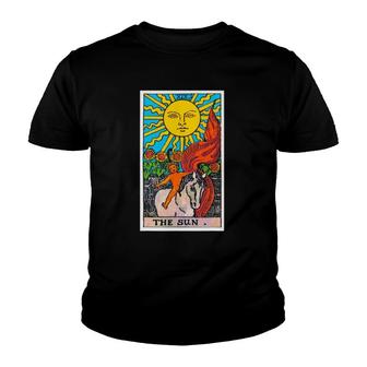 The Sun Tarot Card Psychic Occult Tee Youth T-shirt | Mazezy