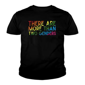 There Are More Than Two Genders Lgbt Rainbow Flag Support Youth T-shirt | Mazezy