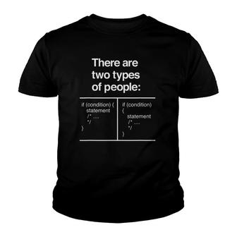 There Are Two Types Of People Funny Programmer Coder Youth T-shirt | Mazezy