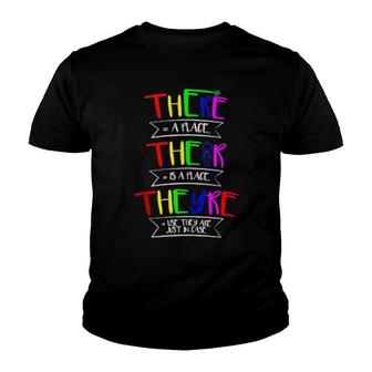There Their Theyre English Grammar Youth T-shirt - Thegiftio UK