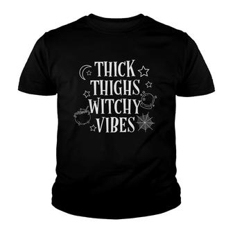 Thick Thighs Witchy Vibes V2 Youth T-shirt - Thegiftio UK