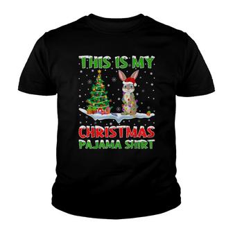 This Is My Christmas Pajama Bunny Christmas Youth T-shirt | Mazezy