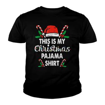 This Is My Christmas Pajama Christmas Light Youth T-shirt | Mazezy