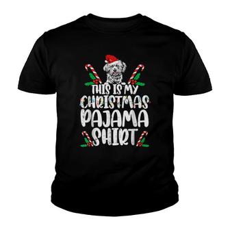 This Is My Christmas Pajama Lhasa Apso Dog Christmas Youth T-shirt | Mazezy