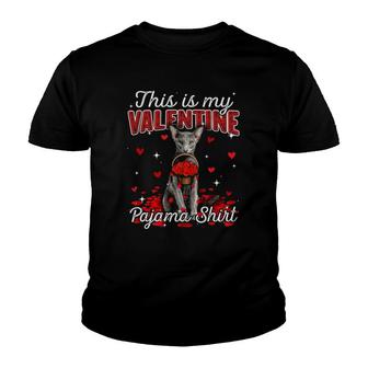 This Is My Valentine Pajama Oriental Shorthair Cat Youth T-shirt | Mazezy