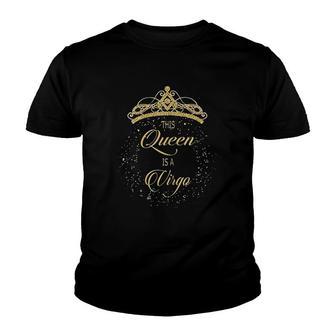 This Queen Is A Virgo Youth T-shirt | Mazezy