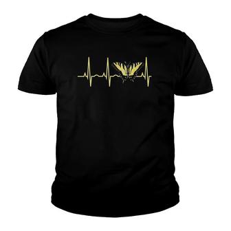 Tiger Swallowtail - Butterfly Heartbeat Gift Tee Youth T-shirt | Mazezy