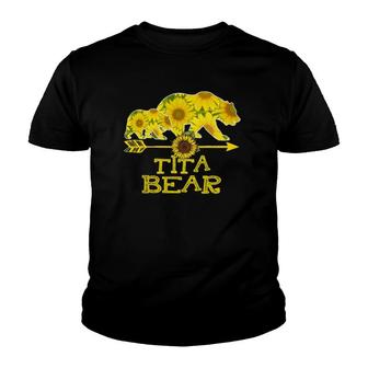 Tita Bear Bear Sunflower Mother Father Gifts Youth T-shirt | Mazezy