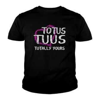 Totus Tuus Totally Yours Mother Of God Queen Peace Youth T-shirt | Mazezy