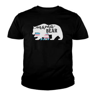 Trans Transgender Mama Bear Lgbt Pride Flag Support Youth T-shirt | Mazezy