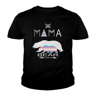 Transgender Mama Bear For Moms Of A Trans Child Youth T-shirt | Mazezy