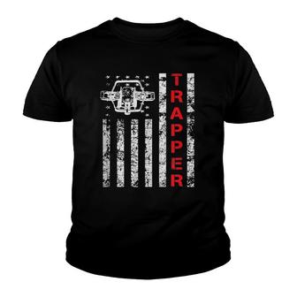 Trapping Clothing For People Who Love Trapping With Usa Flag Tank Top Youth T-shirt | Mazezy