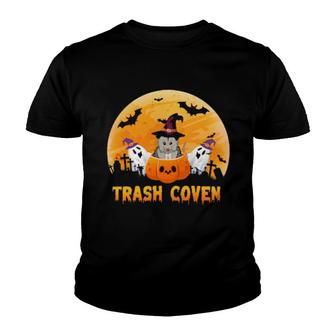 Trash Coven Opossum Halloween Funny Youth T-shirt - Thegiftio UK
