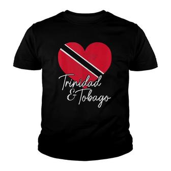 Trinidad & Tobago Trinidadian Tobagonian Flag Heart Pride Youth T-shirt - Thegiftio UK