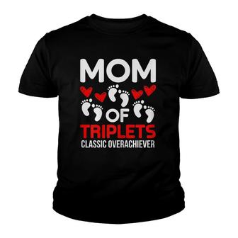 Triplet Mom Gift Mama Of Triplets Mother Pregnant Pregnancy Youth T-shirt | Mazezy