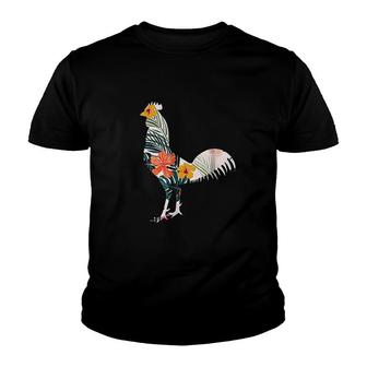 Tropical Gallo Printed Floral Rooster V2 Youth T-shirt - Thegiftio UK