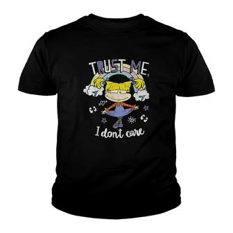 Trust Me Dont Care Rainbow Graphic Youth T-shirt | Mazezy
