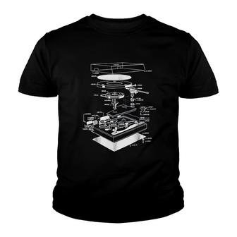 Turn Table Dj Turn Table Schematic Youth T-shirt - Thegiftio UK