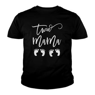 Twin Mama Mother's Day Cute Gift For New Mom Twin Mom To Be Youth T-shirt | Mazezy