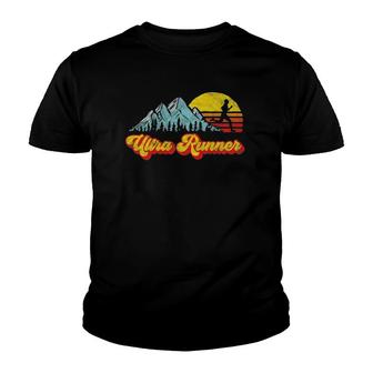 Ultra Runner Retro Style Vintage Trail Running Youth T-shirt | Mazezy UK