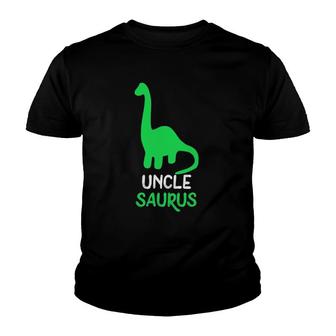 Uncle Saurus Funny Dinosaur Unclesaurus Gift Father's Day Youth T-shirt | Mazezy