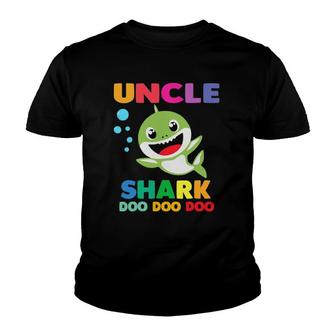 Uncle Shark Doo Doo Funny Baby Mommy Kids Tees Mother's Day Youth T-shirt | Mazezy
