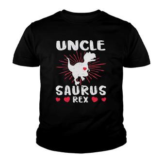 Unclesaurus Uncle Saurus Rex Dinosaur Heart Love Youth T-shirt | Mazezy