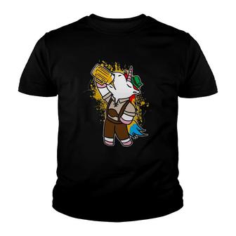 Unicorn Drinking Beer Oktoberfest Lover Youth T-shirt | Mazezy