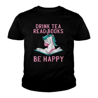 Unicorn Reading Book Quote Funny Books Unicorns Lover Gift Raglan Baseball Tee Youth T-shirt | Mazezy
