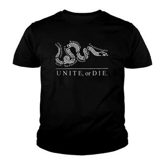 Unite Or Die Political Parties Join Or Die Inspired Quote Youth T-shirt | Mazezy AU