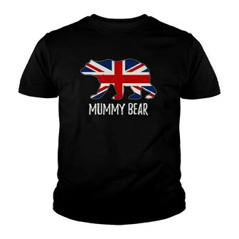 United Kingdom Flag Bear British Mama Youth T-shirt | Mazezy