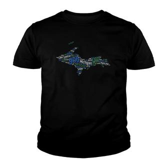 Upper Peninsula Of Michigan - 906, Lake Superior Youth T-shirt | Mazezy