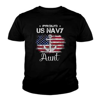 Us Navy Proud Aunt - Proud Us Navy Aunt For Veteran Day Youth T-shirt | Mazezy