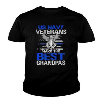 Us Navy Veterans Make The Best Grandpas - Father's Day Youth T-shirt | Mazezy
