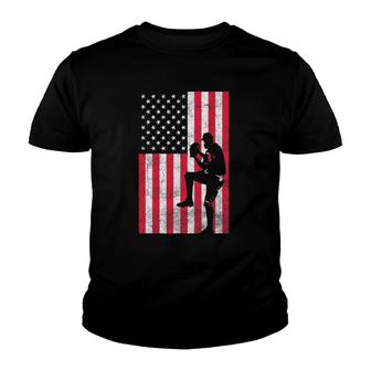 Usa American Flag Baseball Red White Blue 4Th Of July Top Youth T-shirt | Mazezy