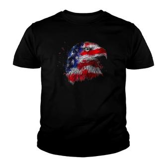 Usa Bald Eagle 4Th Of July Patriotic American Flag Premium Youth T-shirt | Mazezy