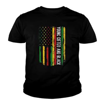 Usa Flag Patriotic African American Black History Month Youth T-shirt - Thegiftio UK