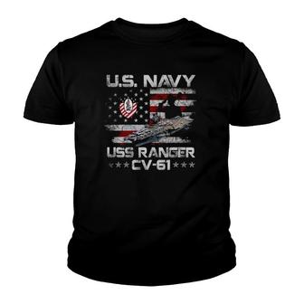 Uss Ranger Cv-61 Veteran Patriotic Veterans Day Gift Youth T-shirt | Mazezy