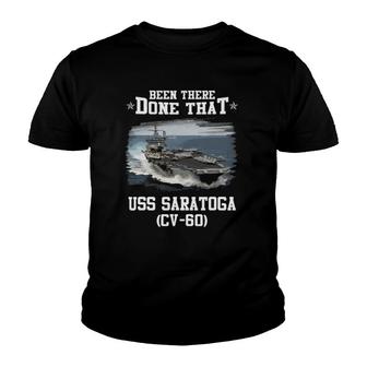 Uss Saratoga Cv-60 Veterans Day Father's Day Gift Youth T-shirt | Mazezy