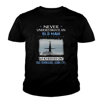 Uss Tennessee Ssbn-734 Submarine Veterans Day Father Day Youth T-shirt | Mazezy