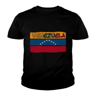 Venezuelan Flag Caracas Venezuela Gift Pride Venezuela Youth T-shirt | Mazezy