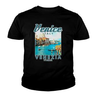 Venice Italy Venezia Italia Italian Souvenir Vintage Gift Youth T-shirt | Mazezy